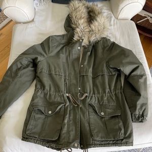H&M Winter Jacket with Fur Hood
